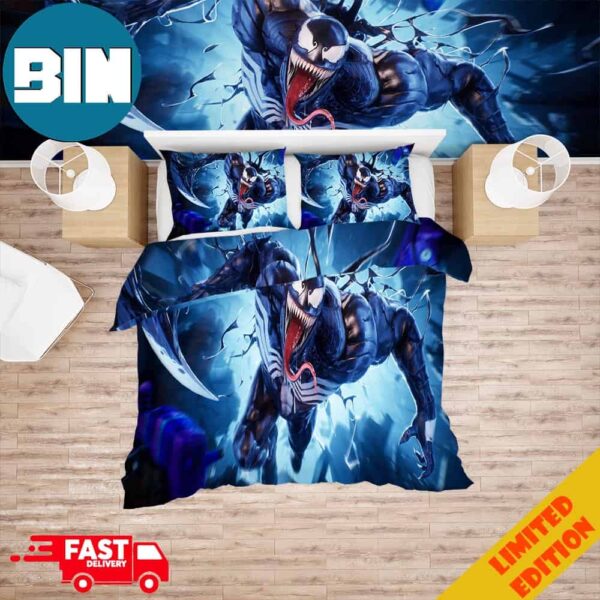 Venom Symbiote Fortnite Marvel Comics Creature Hole Home Decor Bedding Set And Pillow Case Comforter