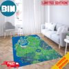 Video Game Fortnite Mini Map Living Room Rug Home Decoration