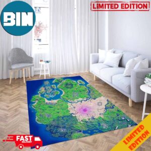 Video Game Fortnite Mini Map Living Room Rug Home Decoration