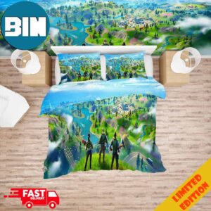 Video Game Fortnite Nature Background Home Decor Bedding Set And Pillow Case Comforter