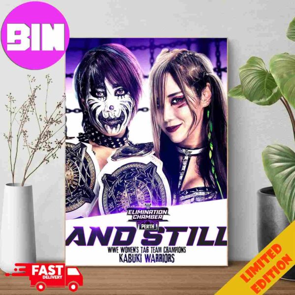 Asuka And Kairi Leave Perth With The WWE Women’s Elimination Chamber Poster Canvas