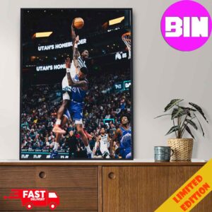 Anthony Edwards Crazy Dunk Of The Year vs Utah Jazz Home Decorations Poster Canvas