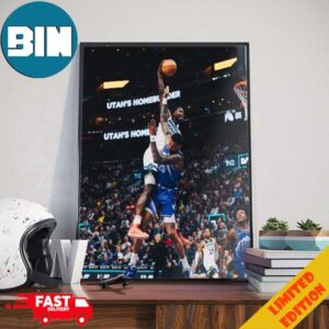 Anthony Edwards Crazy Dunk of the year vs Utah Jazz Home Decoration Poster Canvas