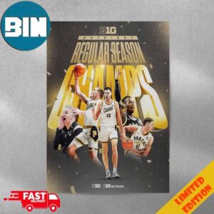 Big Outright Regular Season Champs Big Ten Men’s Basketball Poster Canvas