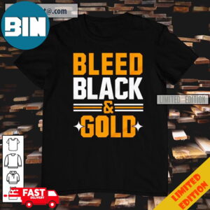 Bleed Black And Gold T-Shirt Hoodie Long Sleeve Sweater