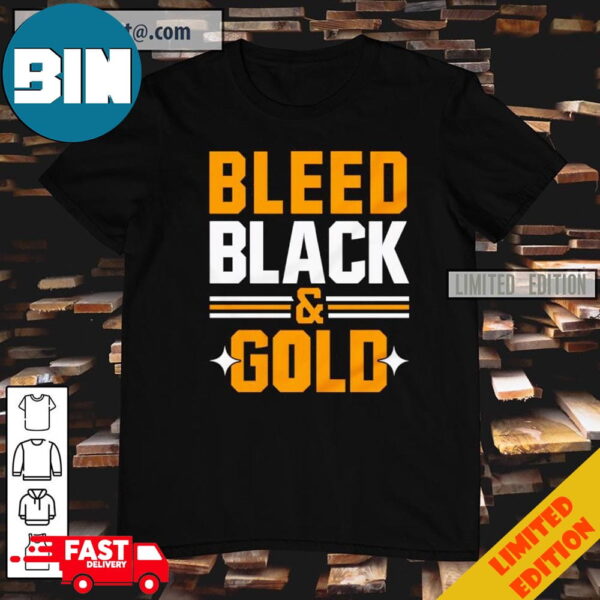 Bleed Black And Gold T-Shirt Hoodie Long Sleeve Sweater