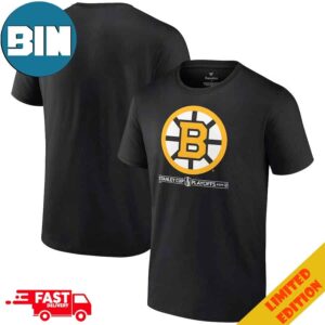 Boston Bruins Fanatics Branded Black Stanley Cup Playoffs 2024 T-Shirt