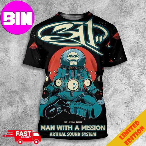 Cervantes Masterpiece Presents 311 Band With Special Guests Man With A Mission Artikal Sound System June 30 2024 Denver CO 3D Unisex T-Shirt