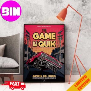 Cervantes Masterpiece Presents The Game DJ Quik April 20 2024 Cervantes Masterpiece Ballroom Denver CO Merch Limited Poster Home Decor Poster Canvas