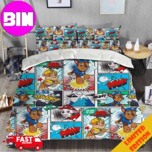 Comic Style Paw Patrol Duvet Cover And Pillow Cases Home Decorationss Bedding Set Twin