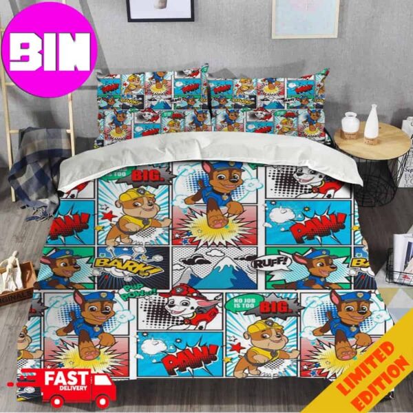 Comic Style Paw Patrol Duvet Cover And Pillow Cases Home Decorationss Bedding Set Twin