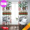Colorful Logo Gucci Fashion And Style Home Decorations Window Curtain