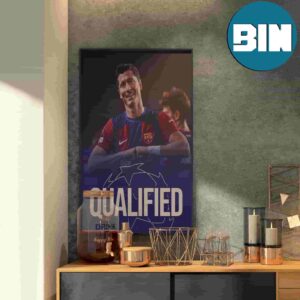 FC Barcelona Are Qualified To UEFA Champions Leahue Quarter Finals Poster Canvas