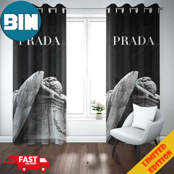 Fallen Angel x Prada Logo Fashion And Style 2024 Home Decorations Window Curtain