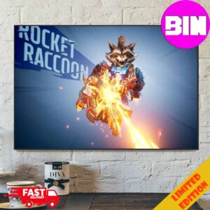 First Look At Rocket Racoon In Marvel Rivals PVP New Game Marvel Studios Home Decor Poster Canvas