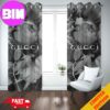 Gucci Big Logo And Butterfly Luxury Home Decorations Window Curtain