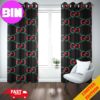 Gucci Logo And Colorful Background Fashion And Style Home Decorations Window Curtain