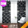 Gucci Window Curtain Luxury Flowers Water Background Home Decorations