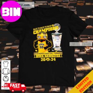 Herky The Hawk Mascot Iowa Hawkeyes Back To Back To Back Champions 2024 T-Shirt Hoodie Long Sleeve Sweater