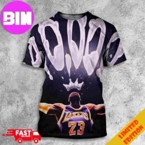 James LeBron King Of NBA Achieve 40k Point Art 3D T-Shirt