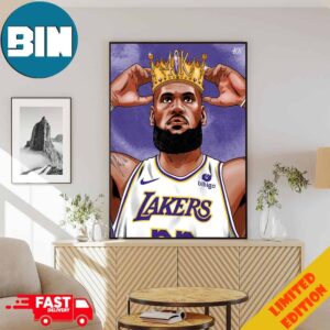 King James LeBron James 40King 40000 Points Los Angeles Lakers NBA Nike Poster Canvas