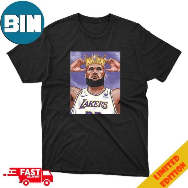 King James LeBron James 40King 40000 Points Los Angeles Lakers NBA Nike T-Shirt