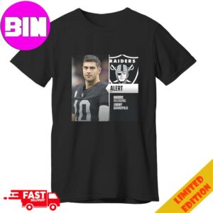 Las Vegas Raiders Officially Release Quarterback Las Vegas Raiders from Roster Latest News Update Unisex T-Shirt