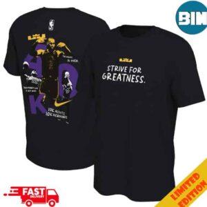 LeBron James Los Angeles Lakers Nike 40000 Career Points NBA T-Shirt Black Color