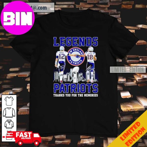 Legends Tom Brady And Matthew Slater Patriots Thanks You For The Memories T-Shirt Hoodie Long Sleeve Sweater