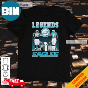 Legends Travis Kelce And Fletcher Cox Eagles Signatures T-Shirt Hoodie Long Sleeve Sweater