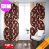 Louis Vuitton Window Curtain Golden Butterfly Background Luxury Home Decor For Living Room And Bedroom