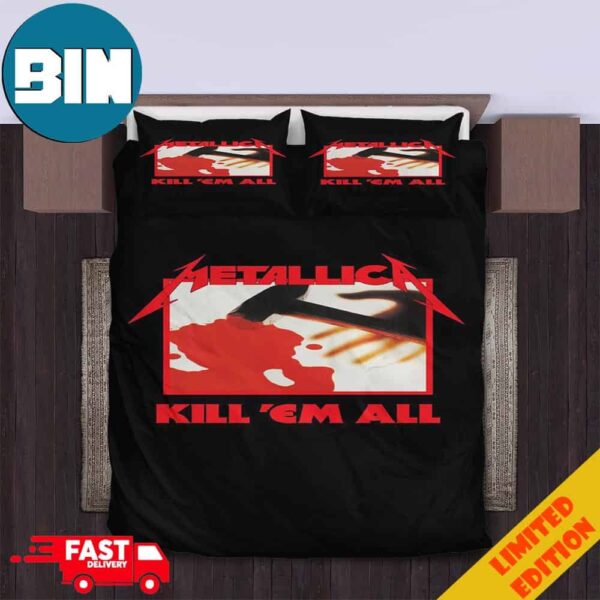 Metallica Kill ‘Em All Album For Fans Home Decorations Duvet Cover Bedding Set King Twin Queen Size