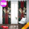 Mickey Mouse x Gucci Logo Red And Green Background Luxury And Style Home Decorations Window Curtain