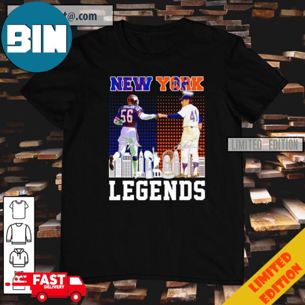 New York Lawrence Taylor And Tom Seaver Legends Signatures T-Shirt Hoodie Long Sleeve Sweater