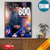 New York Rangers Coach Peter Laviolette With 800 Wins Poster Canvas