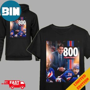 New York Rangers Coach Peter Laviolette With 800 Wins T Shirt Hoodie