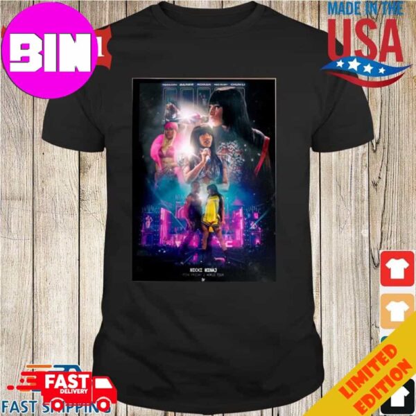 Nicki Minaj Pink Friday 2 World Tour Dark Version Unisex T-Shirt Hoodie Long Sleeve Sweater Fan Gifts