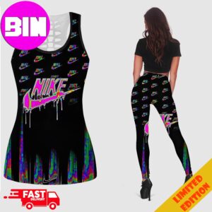 Nike Logo Painting Colorful Pattern For Women Combo 2 For Gymer Tank Top And Leggings