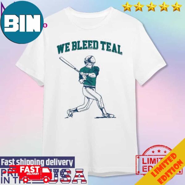 Official Philadelphia Eagles We Bleed Teal Unisex T-Shirt Hoodie Long Sleeve Sweater Fan Gifts