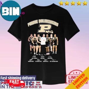 Official Purdue Boilermakers 2024 Team Basketball Player Signatures Unisex T-Shirt Hoodie Long Sleeve Sweater Fan Gifts