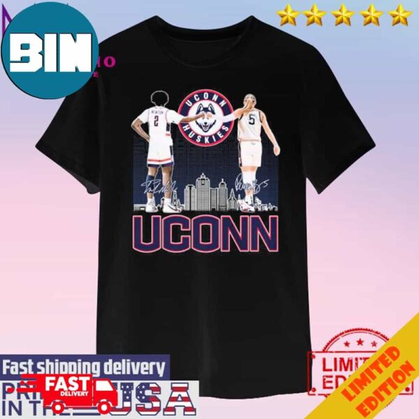 Official UCONN Huskies Tristen Newton And Paige Bueckers Signatures Unisex T-Shirt Hoodie Long Sleeve Sweater Fan Gifts