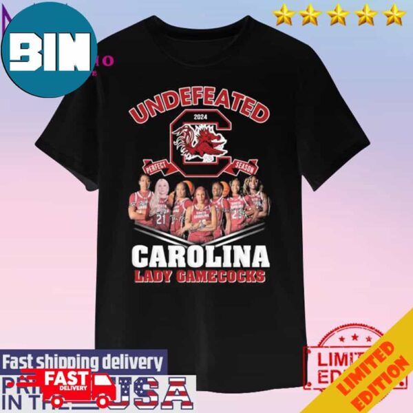 Official Undefeated 2024 Perfect Season Carolina Lady Gamecocks Signatures Unisex T-Shirt Hoodie Long Sleeve Sweater Fan Gifts