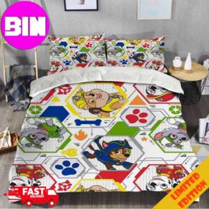 Paw Patrol Duvet Cover And Pillow Cases Background White Home Decorations Bedding Set Twin