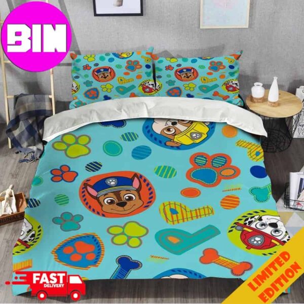 Paw Patrol Duvet Cover And Pillow Cases Cute Pattern Home Decorations For Kids Bedding Set Twin