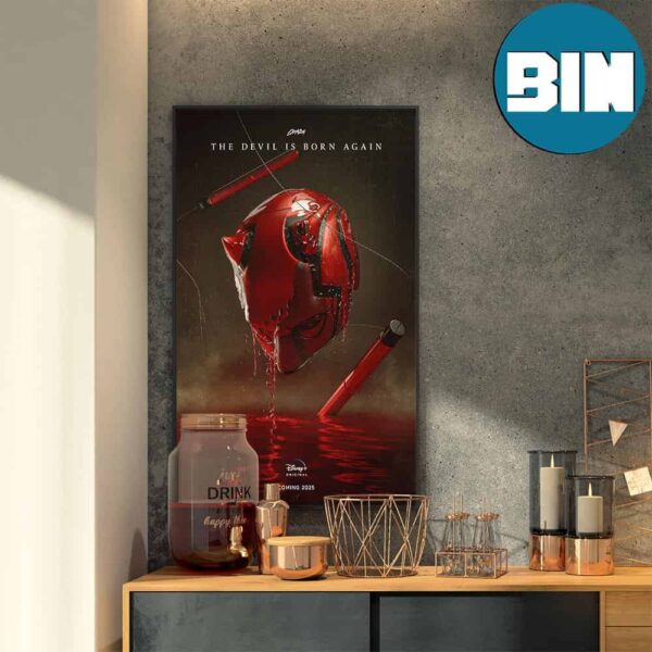 Poster For Daredevil The Devil Is Born Again Is Coming 2025 Disney Original Poster Canvas