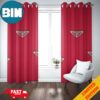 Red Background And Prada Logo Fashion And Style Home Decor For Family 2024 Collections Window Curtain