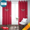 Red Fashion And Style Prada Logo Home Decorations Living Room Window Curtain