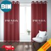 Red Fashion And Style Prada Logo Home Decorations Living Room Window Curtain