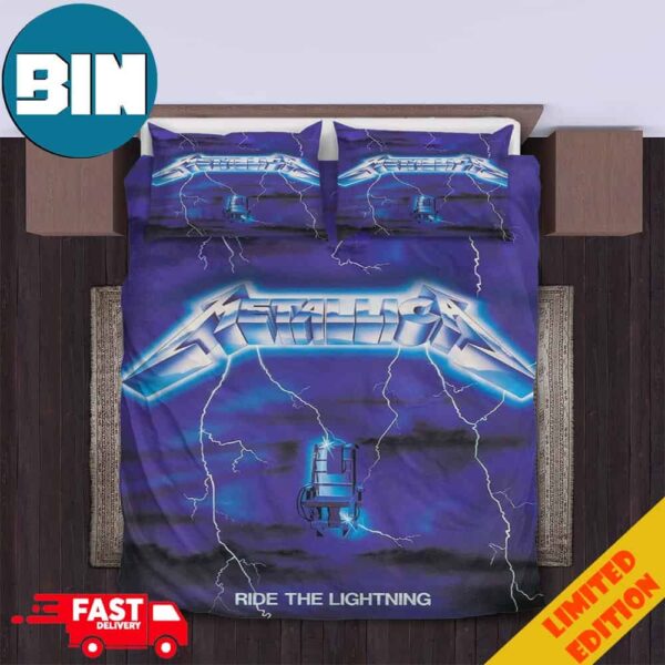 Ride The Lightning Metallica Album Home Decor Bed Room Duvet Cover Pillow Cases Bedding Set