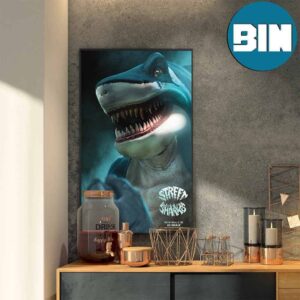 Ripster Character In Street Sharks Are Making A Comeback To Celebrate The 30th Anniversary Home Decor Poster Canvas